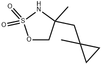 1,2,3-Oxathiazolidine, 4-methyl-4-[(1-methylcyclopropyl)methyl]-, 2,2-dioxide Structure