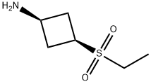 Cyclobutanamine, 3-(ethylsulfonyl)-, cis- Structure