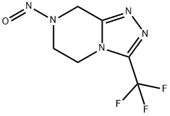 1,2,4-Triazolo[4,3-a]pyrazine, 5,6,7,8-tetrahydro-7-nitroso-3-(trifluoromethyl)- 化学構造式