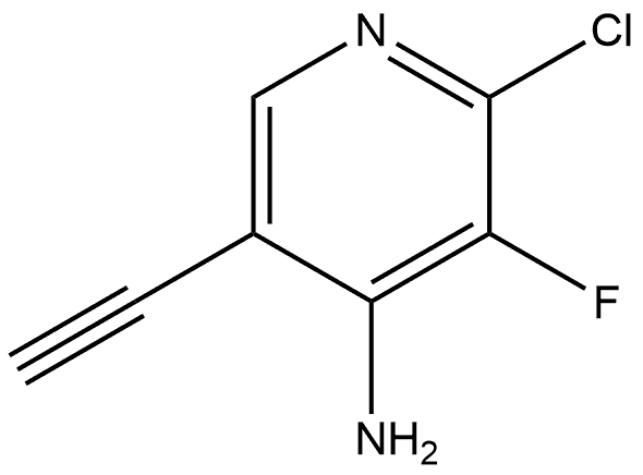 2-氯-5-乙炔基-3-氟吡啶-4-胺 结构式