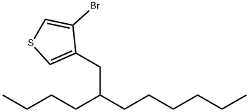 Thiophene, 3-bromo-4-(2-butyloctyl)- Struktur