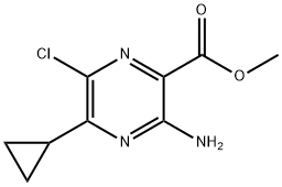 Methyl 3-amino-6-chloro-5-cyclopropylpyrazine-2-carboxylate Structure