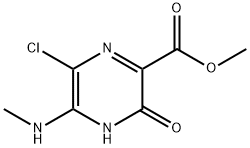 Methyl 6-chloro-5-(methylamino)-3-oxo-3,4-dihydropyrazine-2-carboxylate 化学構造式