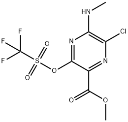 Methyl 6-chloro-5-(methylamino)-3-(((trifluoromethyl)sulfonyl)oxy)pyrazine-2-carboxylate Structure