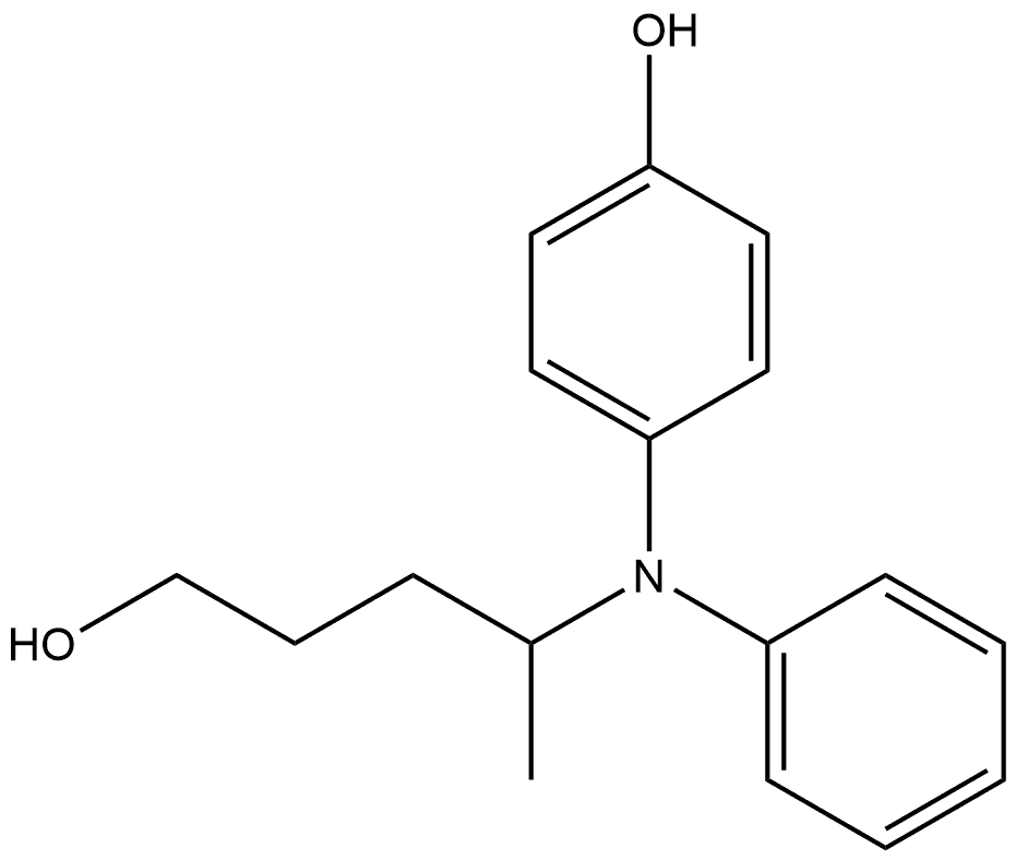 Phenol, 4-[(4-hydroxy-1-methylbutyl)phenylamino]- Structure