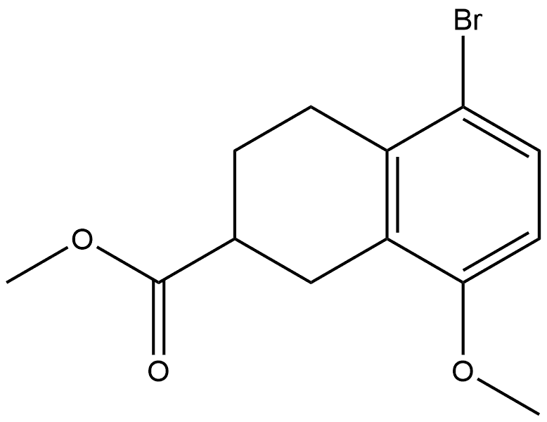 methyl 5-bromo-8-methoxy-1,2,3,4-tetrahydronaphthalene-2-carboxylate Structure