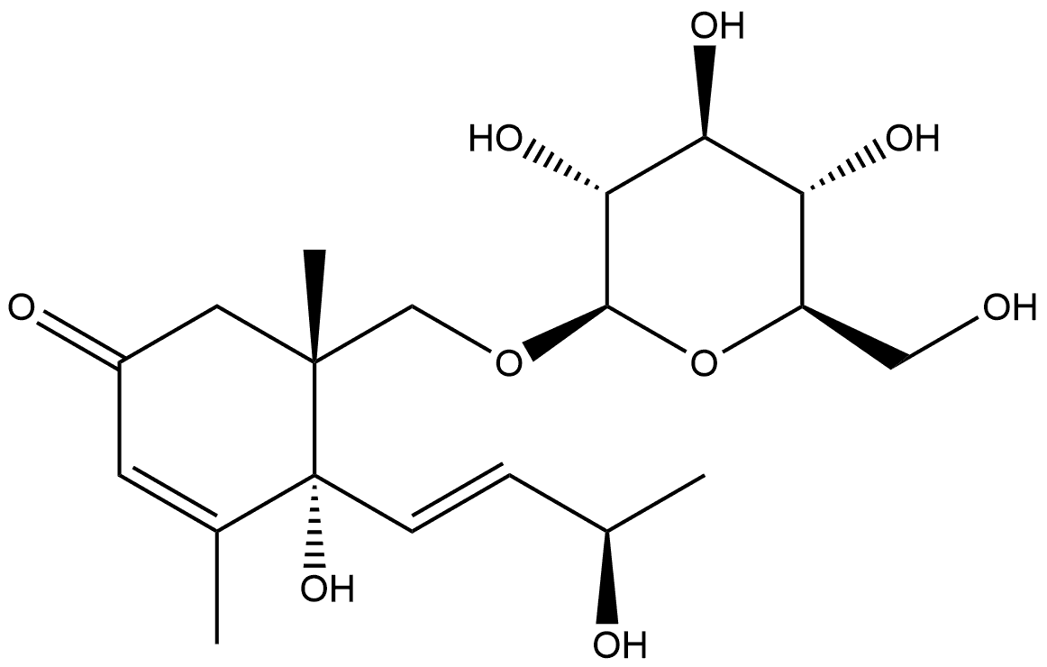 (1R,6R,9R)-6,9,11-Trihydroxy-4,7-
megastigmadien-3-one 11-O-glucoside|