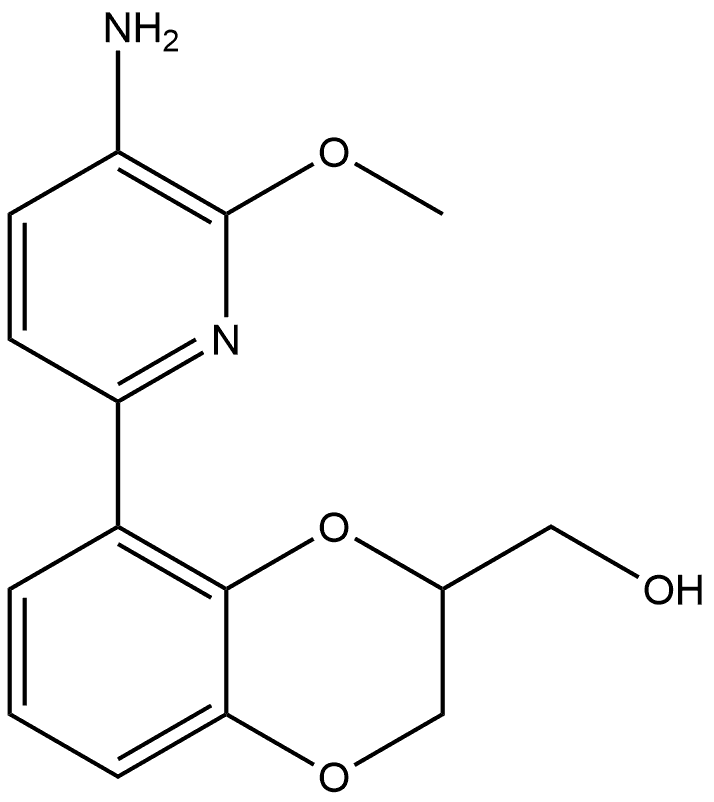 (8-(5-amino-6-methoxypyridin-2-yl)-2,3-dihydrobenzo[b][1,4]dioxin-2-yl)methanol Structure