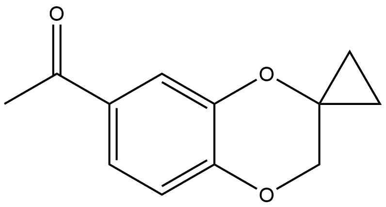 1-(3H-Spiro[benzo[b][1,4]dioxine-2,1'-cyclopropan]-7-yl)ethan-1-one 化学構造式