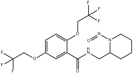 Benzamide, N-[(1-nitroso-2-piperidinyl)methyl]-2,5-bis(2,2,2-trifluoroethoxy)- 化学構造式