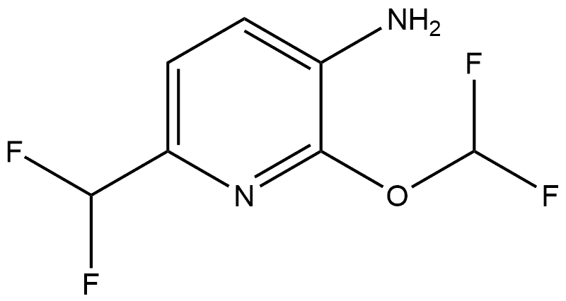 2-(二氟甲氧基)-6-(二氟甲基)吡啶-3-胺, 2901871-35-8, 结构式