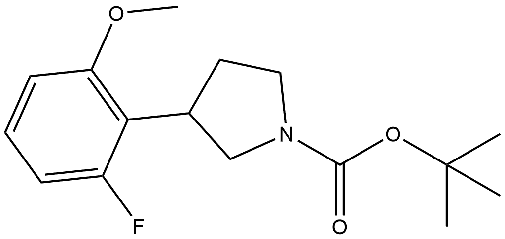 1-Boc-3-(2-fluoro-6-methoxyphenyl)pyrrolidine Structure