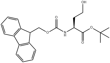 L-Homoserine, N-[(9H-fluoren-9-ylmethoxy)carbonyl]-, 1,1-dimethylethyl ester Structure