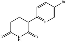 2,6-Piperidinedione, 3-(5-bromo-2-pyridinyl)- Structure