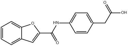 2-[4-(1-benzofuran-2-amido)phenyl]acetic acid 结构式