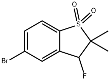 Benzo[b]thiophene, 5-bromo-3-fluoro-2,3-dihydro-2,2-dimethyl-, 1,1-dioxide,2904596-63-8,结构式
