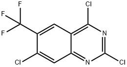 Quinazoline, 2,4,7-trichloro-6-(trifluoromethyl)- 化学構造式