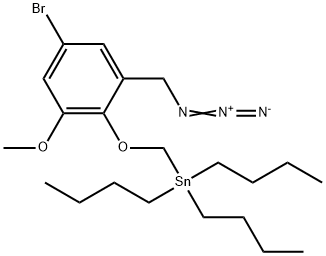 2-(叠氮基甲基)-4-溴-6-甲氧基苯氧基]甲基]三丁基锡烷 结构式