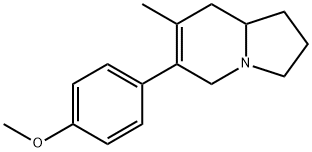 Indolizine, 1,2,3,5,8,8a-hexahydro-6-(4-methoxyphenyl)-7-methyl- 化学構造式
