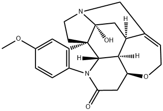 16-ヒドロキシ-2-メトキシストリキニジン-10-オン 化学構造式