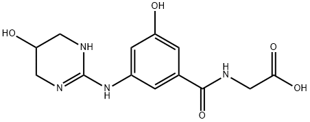 Glycine, N-[3-hydroxy-5-[(1,4,5,6-tetrahydro-5-hydroxy-2-pyrimidinyl)amino]benzoyl]-,290826-72-1,结构式