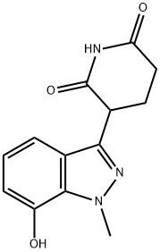 2,6-Piperidinedione, 3-(7-hydroxy-1-methyl-1H-indazol-3-yl)- Struktur