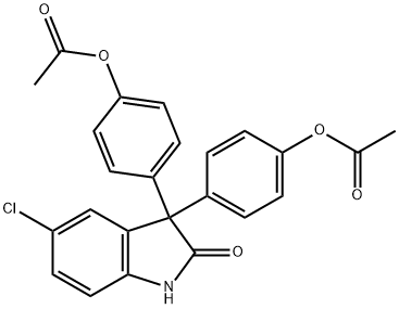 2H-Indol-2-one, 3,3-bis[4-(acetyloxy)phenyl]-5-chloro-1,3-dihydro- 化学構造式