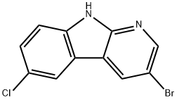 3-Bromo-6-chloro-9H-pyrido[2,3-b]indole Struktur