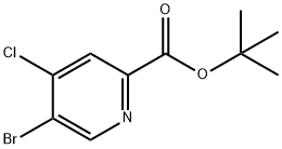 2-吡啶羧酸5-溴-4-氯-1,1-二甲基乙酯, 2913213-07-5, 结构式