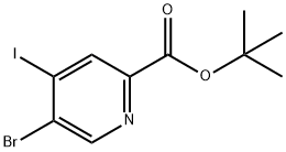 tert-Butyl 5-bromo-4-iodopicolinate 化学構造式