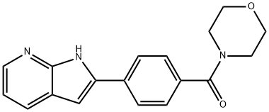 Methanone, 4-morpholinyl[4-(1H-pyrrolo[2,3-b]pyridin-2-yl)phenyl]- Structure