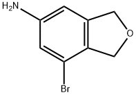 7-溴-1,3-二氢异苯并呋喃-5-胺 结构式