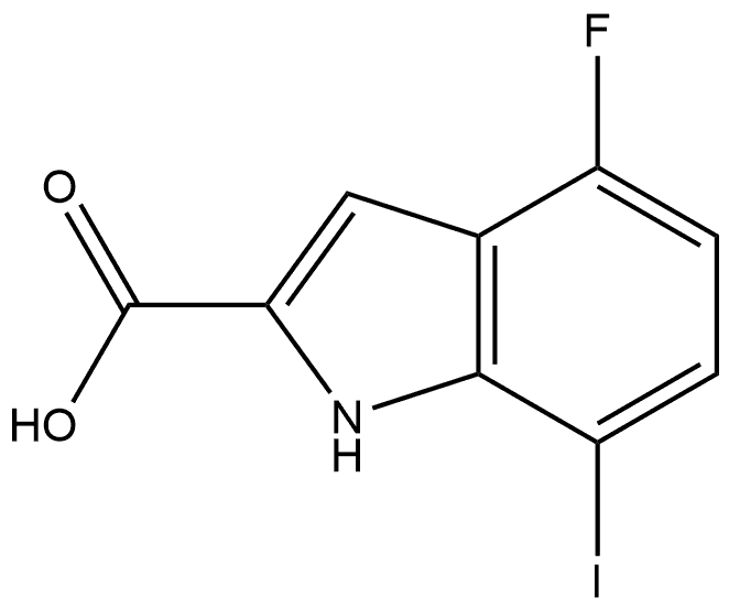 4-氟-7-碘吲哚-2-甲酸,2913244-93-4,结构式