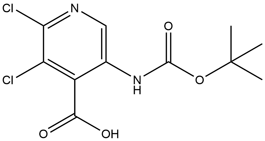 5-{[(tert-butoxy)carbonyl]amino}-2,3-dichloropyridine-4-carboxylic acid Struktur