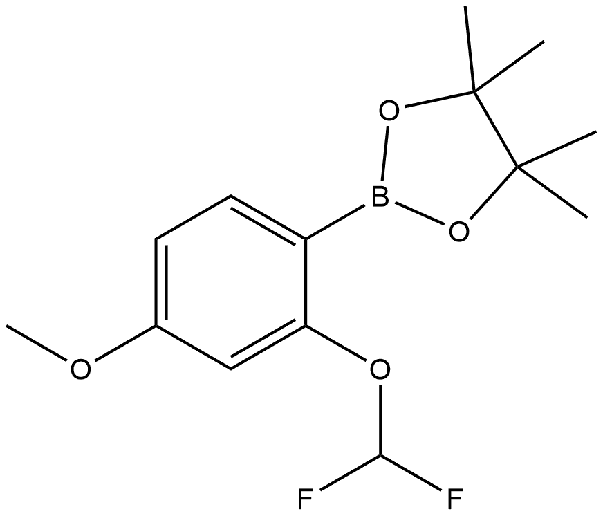 2-(2-(Difluoromethoxy)-4-methoxyphenyl)-4,4,5,5-tetramethyl-1,3,2-dioxaborolane|2-(2-(二氟甲氧基)-4-甲氧基苯基)-4,4,5,5-四甲基-1,3,2-二氧硼杂环戊烷
