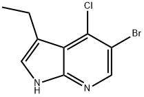 5-溴-4-氯-3-乙基-1H-吡咯并[2,3-B]吡啶,2914920-46-8,结构式