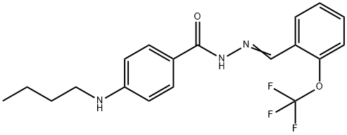 Benzoic acid, 4-(butylamino)-, 2-[[2-(trifluoromethoxy)phenyl]methylene]hydrazide|