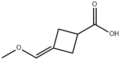 3-(甲氧基亚甲基)环丁烷羧酸, 2915546-90-4, 结构式