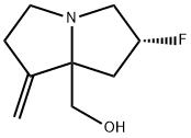 1H-吡咯里嗪-7A(5H)-甲醇,6-氟四氢-1-亚甲基-,(6R),2916868-35-2,结构式