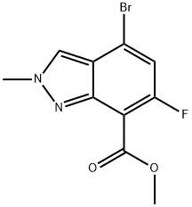 4-溴-6-氟-2-甲基-2H-吲唑-7-羧酸甲酯,2916879-08-6,结构式