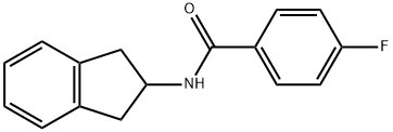 Benzamide, N-(2,3-dihydro-1H-inden-2-yl)-4-fluoro- 化学構造式