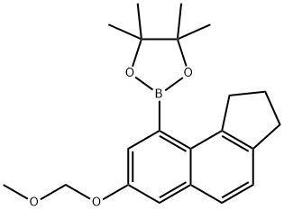 1,3,2-Dioxaborolane, 2-[2,3-dihydro-7-(methoxymethoxy)-1H-benz[e]inden-9-yl]-4,4,5,5-tetramethyl-|2-(7-(甲氧基甲氧基)-2,3-二氢-1H-环戊[A]萘-9-基)-4,4,5,5-四甲基-1,3,2-二氧硼杂环戊烷