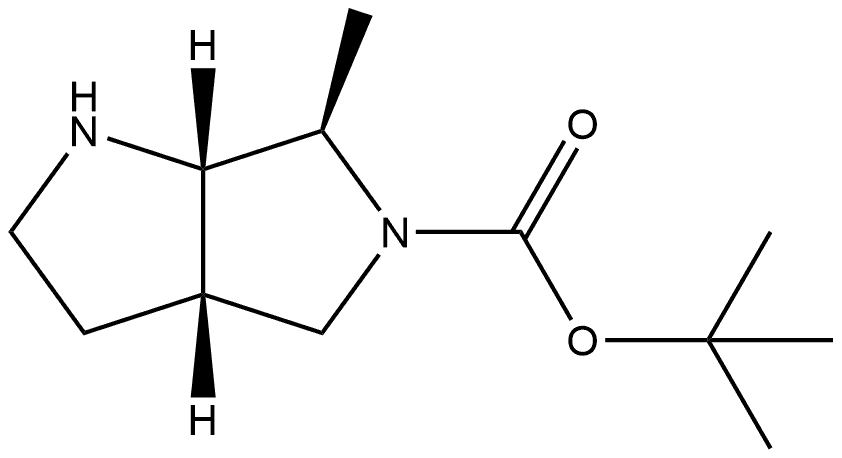 tert-butyl (3aS,6R,6aS)-6-methyl-octahydropyrrolo[3,4-b]pyrrole-5-carboxylate Struktur