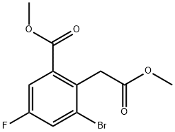 2-溴-4-氟-6-(甲氧羰基)-苯乙酸甲酯, 2918815-46-8, 结构式
