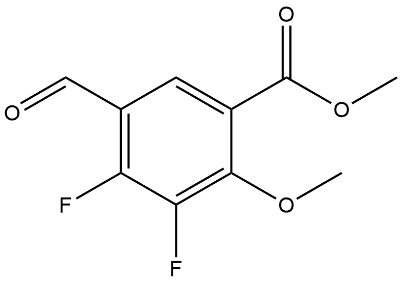 Methyl 3,4-difluoro-5-formyl-2-methoxybenzoate Struktur