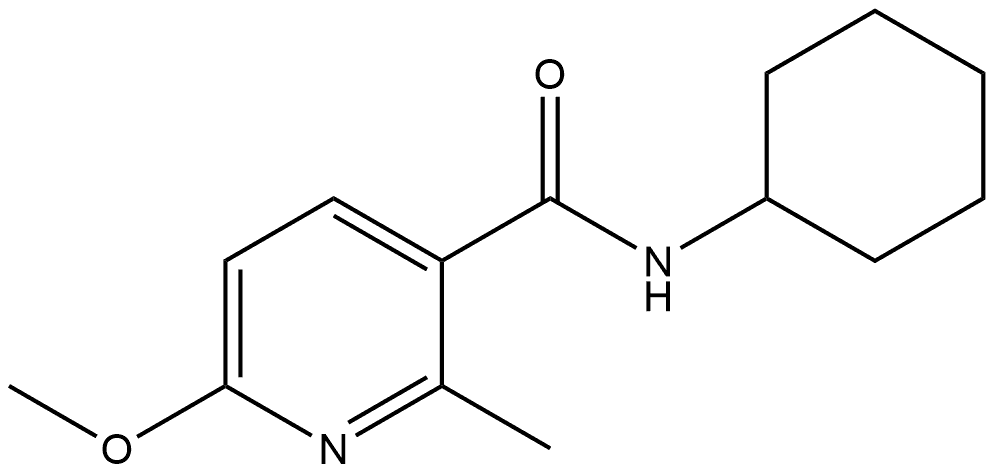 N-cyclohexyl-6-methoxy-2-methylnicotinamide Struktur