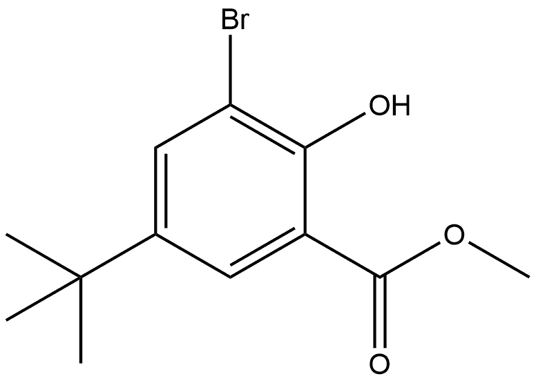 Methyl 3-bromo-5-(tert-butyl)-2-hydroxybenzoate Struktur