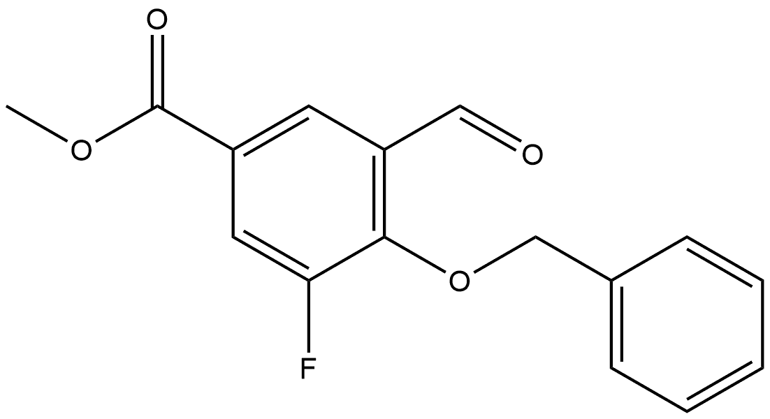 Methyl 4-(benzyloxy)-3-fluoro-5-formylbenzoate Structure