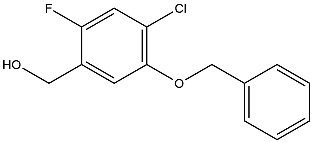 (5-(Benzyloxy)-4-chloro-2-fluorophenyl)methanol Structure