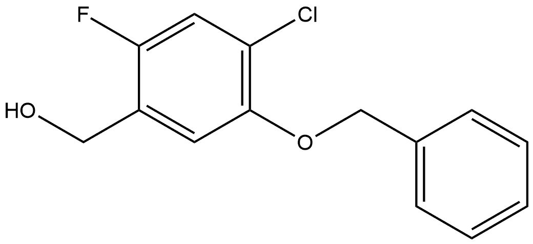 (5-(Benzyloxy)-4-chloro-2-fluorophenyl)methanol Struktur